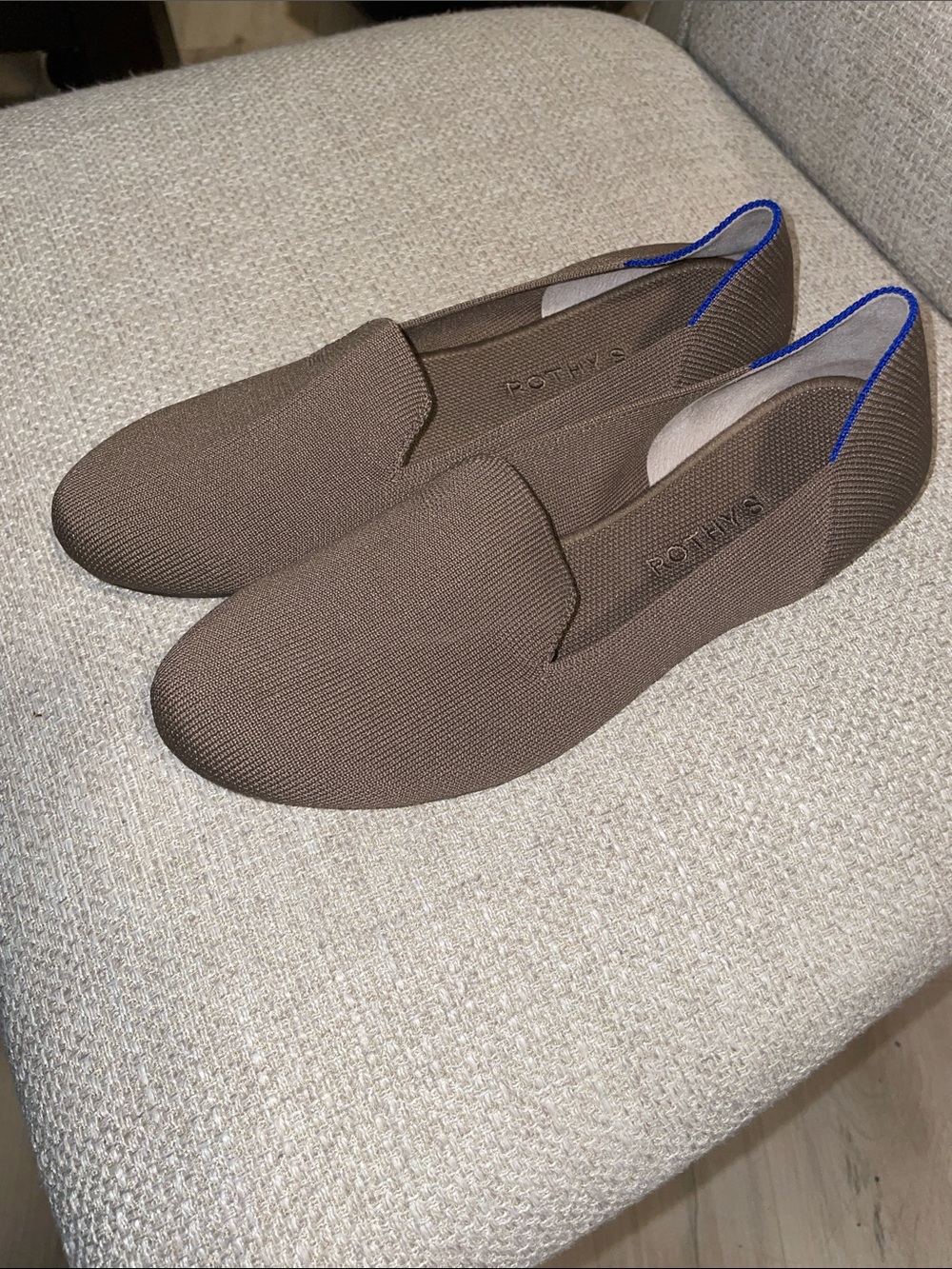 Rothy’s The Loafer Textile Round Toe Flats Slip On Shoes in Mocha size 10 - Picture 3 of 5